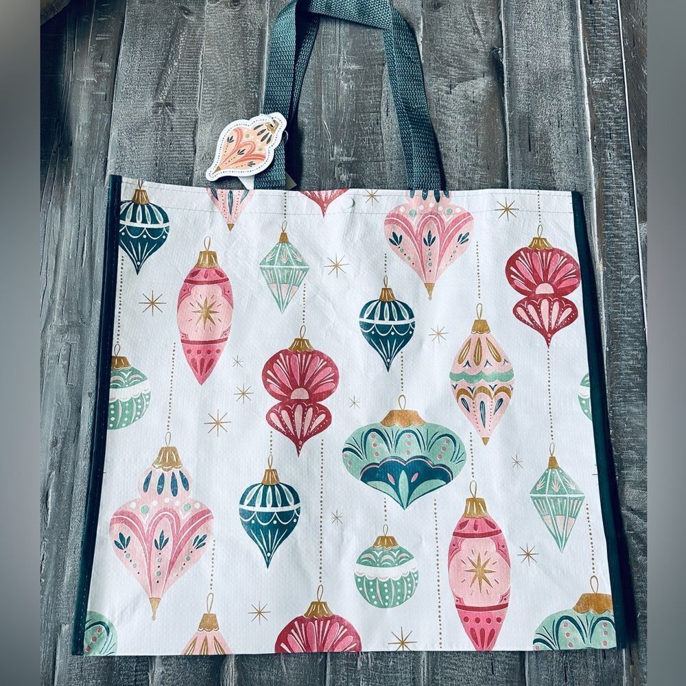 Vintage Christmas Ornaments Reusable Large Eco Shopping Tote Bag
